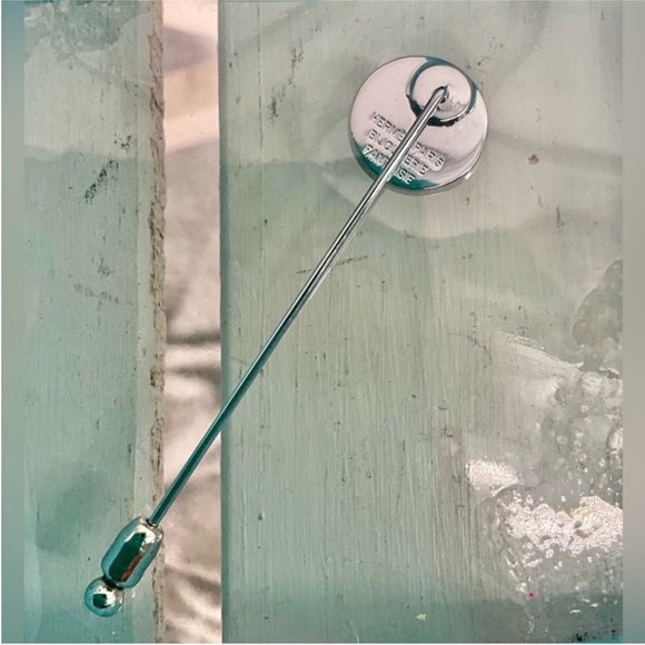 Hermès Silver Logo Stick Pin Vintage Clous de Selle Lapel Pin Brooch - Picture 5 of 5